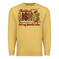 Antique Gold christmas lights are my favorite color Premium Sweatshirt - MaliasSmallBusiness