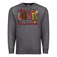 Charcoal Heather christmas lights are my favorite color Premium Sweatshirt - MaliasSmallBusiness