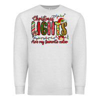 Oatmeal Heather christmas lights are my favorite color Premium Sweatshirt - MaliasSmallBusiness