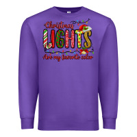 Purple christmas lights are my favorite color Premium Sweatshirt - MaliasSmallBusiness