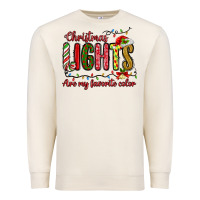 Christmas Lights Are My Favorite Color Premium Sweatshirt | Teevron