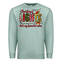 Seafoam christmas lights are my favorite color Premium Sweatshirt - MaliasSmallBusiness