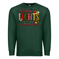 Sports Green christmas lights are my favorite color Premium Sweatshirt - MaliasSmallBusiness