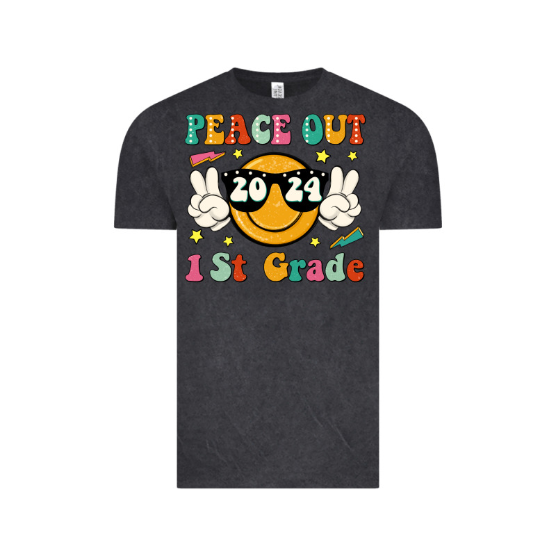 Peace Out 2024 1st Grade Vintage Tee by JahusDesignShop | Teevron