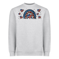 Heather Grey american flag rainbow 16oz libbey cup Heavyweight Sweatshirt - HRA Design Shop
