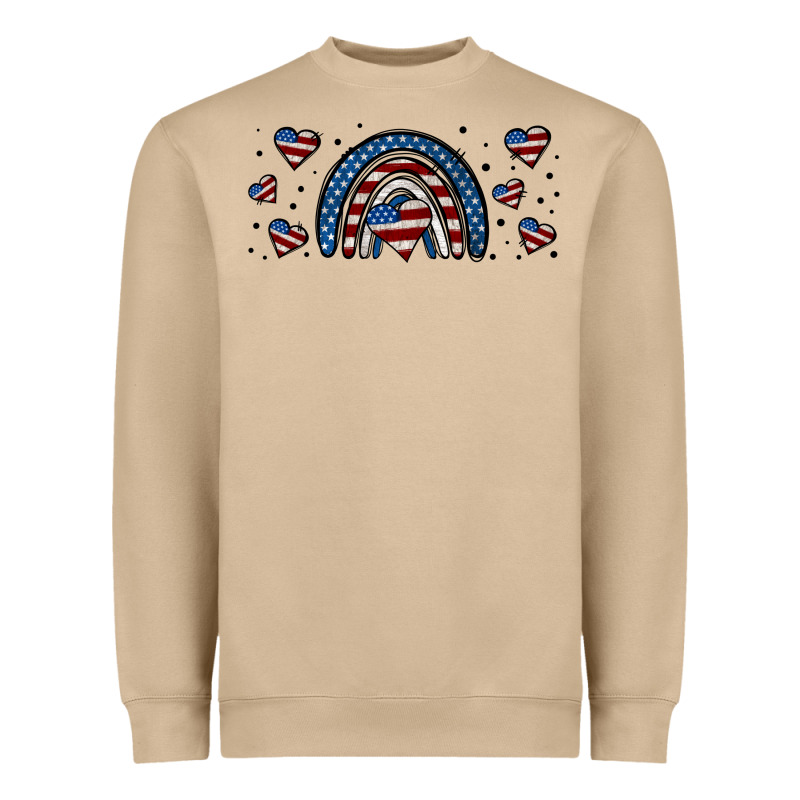 American Flag Rainbow 16oz Libbey Cup Heavyweight Sweatshirt by HRA Design Shop | Teevron