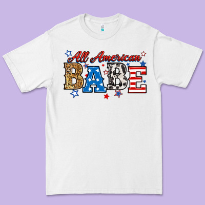 All American Babe Premium Tee Designed By Ranaportraitstore