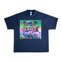 Navy aloha stitch Urban Heavy Tee - AdoDesignShop