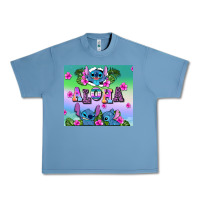 Pebble Blue aloha stitch Urban Heavy Tee - AdoDesignShop