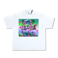 White aloha stitch Urban Heavy Tee - AdoDesignShop