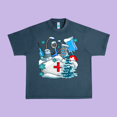 Winter Nurse Life Urban Heavy Tee Designed By Adodesignshop
