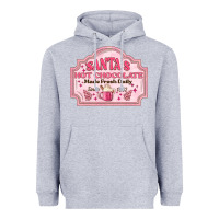 Heather Grey santas hot chocolate Heavyweight Hoodie - MaliasSmallBusiness