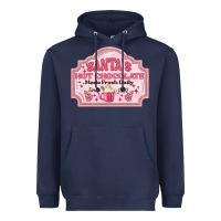 Navy santas hot chocolate Heavyweight Hoodie - MaliasSmallBusiness