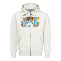Oatmeal Heather boy happy easter Zipper Hoodie - MaliasSmallBusiness
