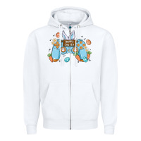 White boy happy easter Zipper Hoodie - MaliasSmallBusiness
