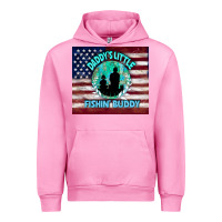 Fuchsia Pink daddy's little fishin buddy Urban Hoodie - TumblerDesignByShophia