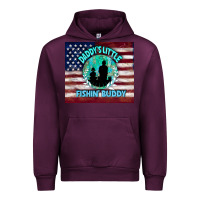 Mauve Wine daddy's little fishin buddy Urban Hoodie - TumblerDesignByShophia