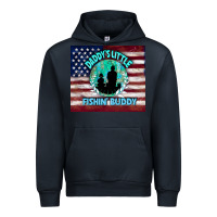 Navy daddy's little fishin buddy Urban Hoodie - TumblerDesignByShophia