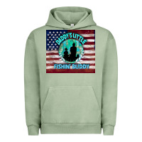 Pigment Oil Green daddy's little fishin buddy Urban Hoodie - TumblerDesignByShophia