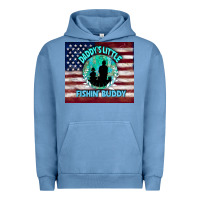 Pigment Pebble Blue daddy's little fishin buddy Urban Hoodie - TumblerDesignByShophia