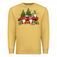 Antique Gold christmas gnomes truck Premium Sweatshirt - MaliasSmallBusiness