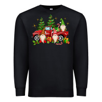 Black christmas gnomes truck Premium Sweatshirt - MaliasSmallBusiness