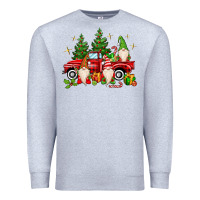 Heather Grey christmas gnomes truck Premium Sweatshirt - MaliasSmallBusiness