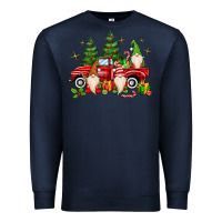 Navy christmas gnomes truck Premium Sweatshirt - MaliasSmallBusiness