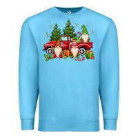 Ocean Blue christmas gnomes truck Premium Sweatshirt - MaliasSmallBusiness