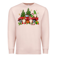Pale Pink christmas gnomes truck Premium Sweatshirt - MaliasSmallBusiness