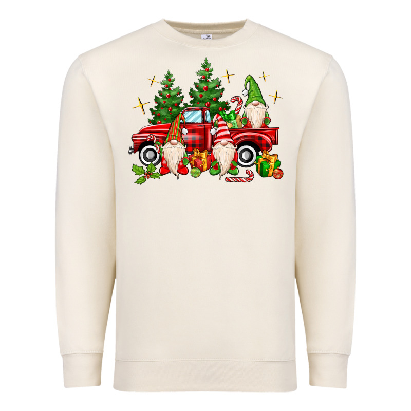 Christmas Gnomes Truck Premium Sweatshirt by MaliasSmallBusiness | Teevron