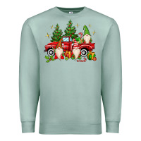 Seafoam christmas gnomes truck Premium Sweatshirt - MaliasSmallBusiness