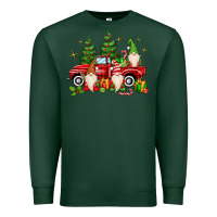 Sports Green christmas gnomes truck Premium Sweatshirt - MaliasSmallBusiness