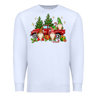 White christmas gnomes truck Premium Sweatshirt - MaliasSmallBusiness
