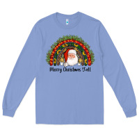 Colony Blue merry christmas y'all santa rainbow Long Sleeve Tee - AdoDesignShop