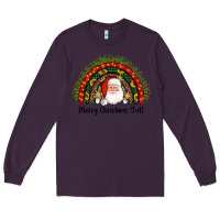Plum merry christmas y'all santa rainbow Long Sleeve Tee - AdoDesignShop