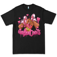 Black galentines afro girl sneakers Premium Tee - RanaPortraitStore