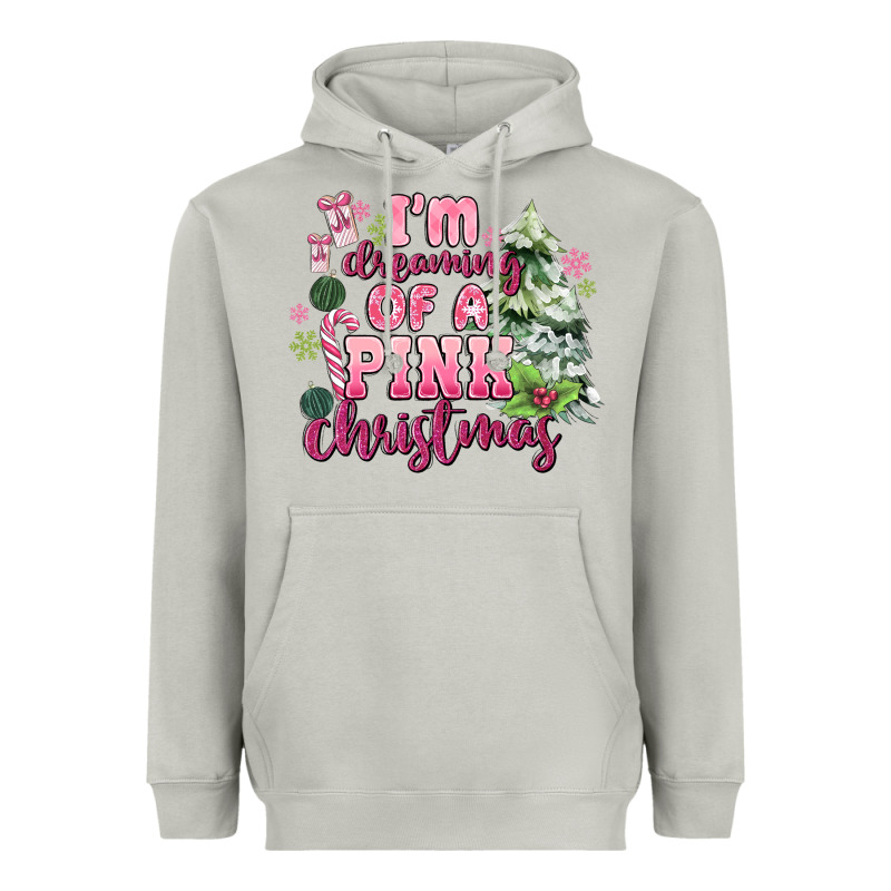 Im Dreaming Of A Pink Christmas Heavyweight Hoodie by MaliasSmallBusiness | Teevron