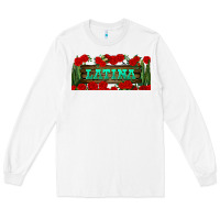 White latina libbey glass Long Sleeve Tee - BundleAndBundleShop