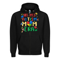 Black in my autism mom era Zipper Hoodie - MaliasSmallBusiness