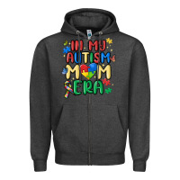 Charcoal Heather in my autism mom era Zipper Hoodie - MaliasSmallBusiness