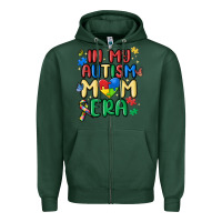 Sports Green in my autism mom era Zipper Hoodie - MaliasSmallBusiness
