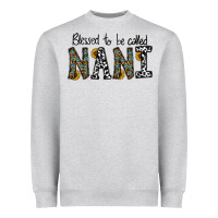 Heather Grey blessed to be called nanı Heavyweight Sweatshirt - CowhideDigitalArt