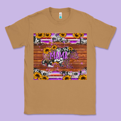 Mama Bear Sunflowers Purple Classic Tee Designed By Jasminsmagicworld