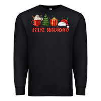 Black feliz navidad Premium Sweatshirt - MaliasSmallBusiness