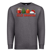 Charcoal Heather feliz navidad Premium Sweatshirt - MaliasSmallBusiness