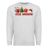 Dove Grey feliz navidad Premium Sweatshirt - MaliasSmallBusiness