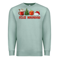 Seafoam feliz navidad Premium Sweatshirt - MaliasSmallBusiness