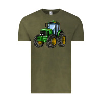 Vintage Olive farm tractor Vintage Tee - AdoDesignShop