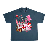 Midnight Navy nurse  valentines day love Urban Heavy Tee - AdoDesignShop